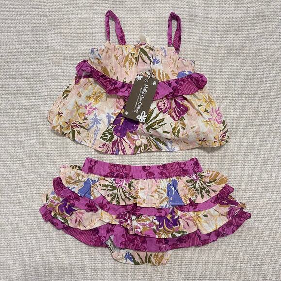 Matilda Jane Floral 2 Piece Set Outfit NWT 6-12 Months - Picture 2 of 6